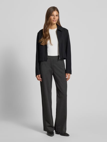 MAC Loose fit stoffen broek van viscosemix, model 'Chiara' Antraciet - 1