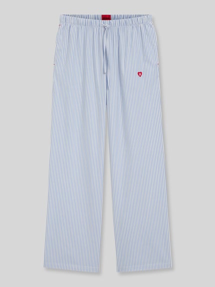 HUGO Loose Fit Pyjama-Hose aus Baumwoll-Viskose-Mix Modell 'DREEM' Hellblau 2