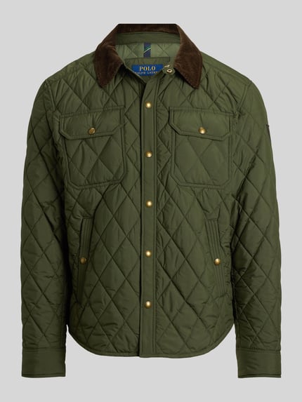 Polo Ralph Lauren Steppjacke mit Cordkragen Oliv 2