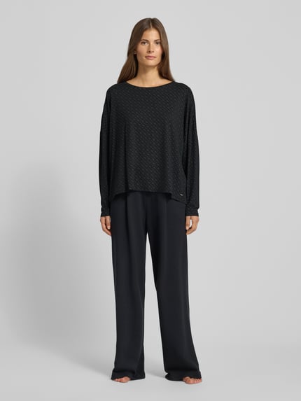 BOSS Relaxed Fit Pyjama-Oberteil aus Lyocell-Mix Black 1