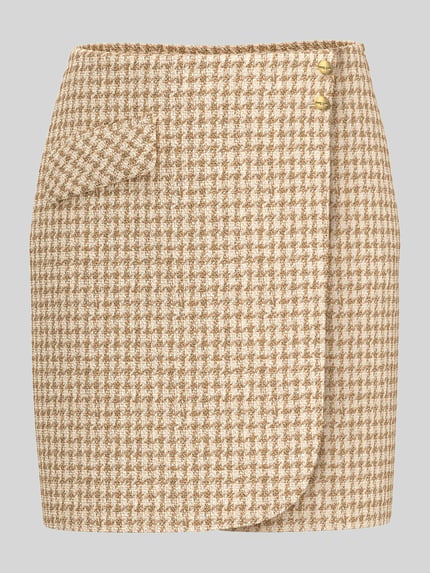 Licht uitlopend mini-rok van katoenmix Shop The Look MANNEQUINE