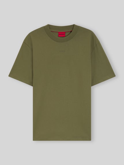 HUGO t-shirt o kroju regular fit z czystej bawełny model 'Dapolino' Khaki 2