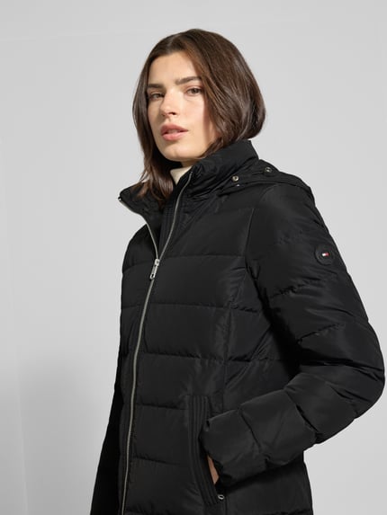 Tommy Hilfiger Slim fit lange donsjas met afneembaar imitatiebont BLACK - 3