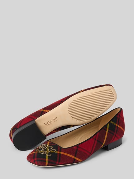 Lauren Ralph Lauren Ballerina's met labelstitching Zwart - 4