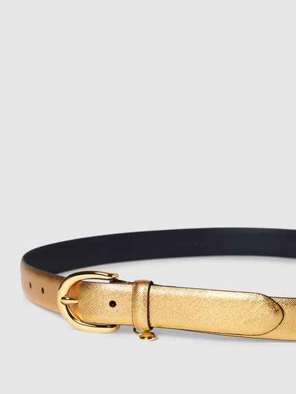 Lauren Ralph Lauren Riem met labeldetail, model 'CHARM' Goud gemêleerd - 2