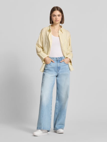 Calvin Klein Jeans Wide Leg Jeans aus reiner Baumwolle Hellblau 1