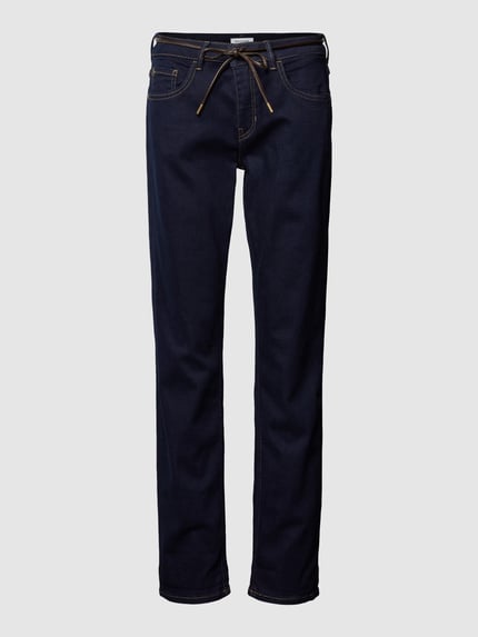 ROSNER Regular Fit Jeans mit Bindegürtel Modell 'MASHA GIRLFRIEND' Dunkelblau 2