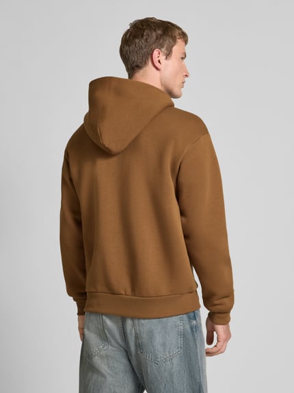 REVIEW Regular Fit Sweatjacke mit Logo-Applikation Mittelbraun 5