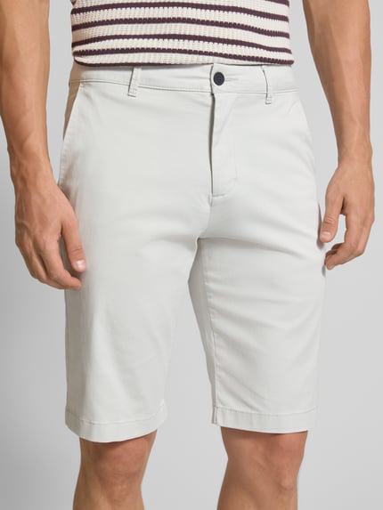 Tom Tailor Denim Bermudy o kroju regular fit z mieszanki bawełny Jasnoszary 3