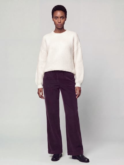 MAC Wijd vallende broek met viscose, model 'CHIARA' Helder paars - 1