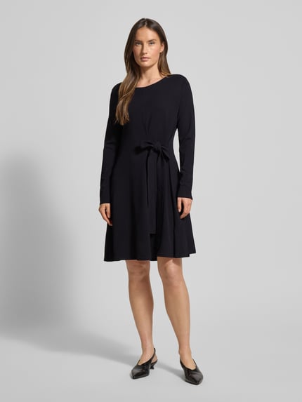Weekend Max Mara Sukienka z dżerseju z mieszanki wiskozy model 'RETE' Czarny 1