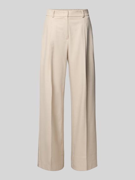 someday. Stoffen broek met bandplooien, model 'Catsby' Beige gemêleerd - 2