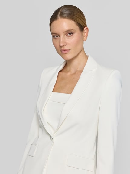 Jake*s Cocktail Blazer mit Reverskragen und Pattentaschen Ecru 3