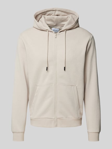 JACK & JONES Sweatjacke mit seitlichen Eingrifftaschen Modell 'BRADLEY' Beige 2