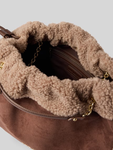 Valentino Bags Schoudertas met trekkoord-detail model 'MAX' Middenbruin - 5