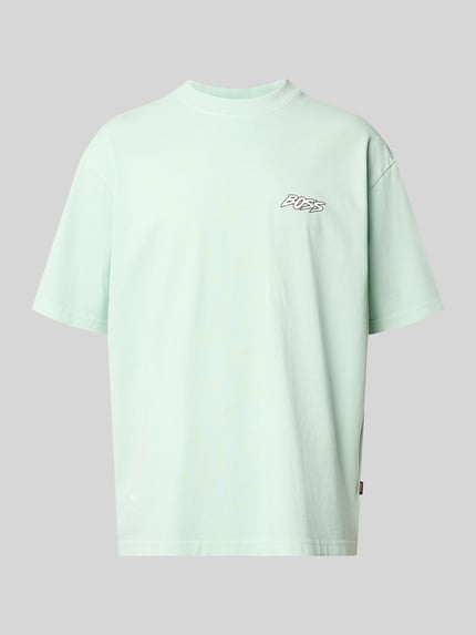 BOSS Orange t-shirt o kroju regular fit z czystej bawełny model 'SURFWASH' Turkusowy 2