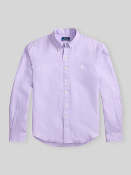 Polo Ralph Lauren Relaxed Fit Freizeithemd aus reinem Leinen Lila 2