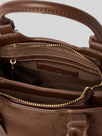 Valentino Bags Henkeltasche mit dekorativem Anhänger Modell 'WINNIE WINTER' Dunkelbraun 4