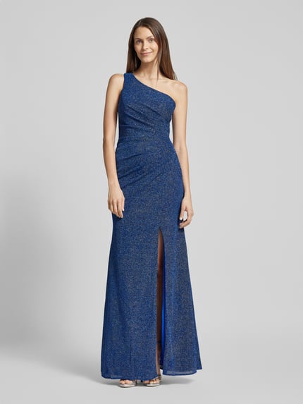 LUXUAR FASHION Avondjurk met plooien opzij Donkerblauw - 4