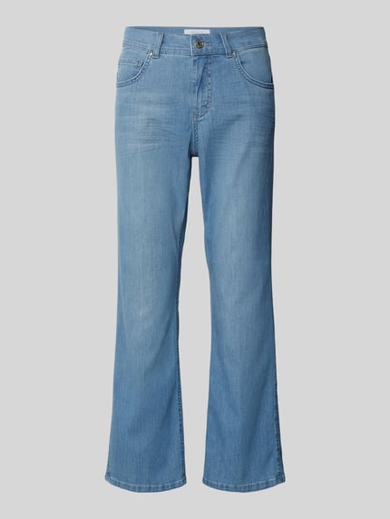 ANGELS Cropped Jeans in unifarbenem Design Modell 'Leni' Hellblau 2