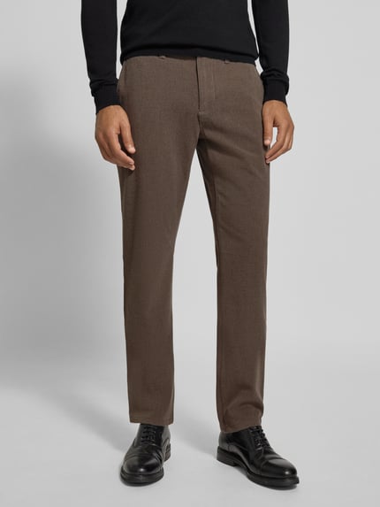 MCNEAL Slim Fit Stoffhose mit Gesäßtaschen Mittelbraun Mel 4