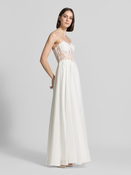 LUXUAR FASHION Corsagenkleid im Off-Shoulder-Look Offwhite 1