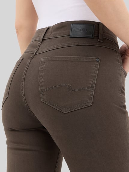 ANGELS Slim Fit Jeans aus Baumwoll-Mix Modell 'CICI' Dunkelbraun 3