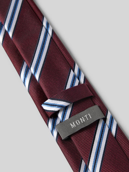 MONTI Stropdas van puur zijde Bordeaux - 3