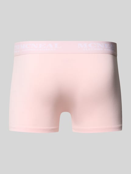 Produktfoto, Trunks mit elastischem Bund im 3er-Pack von MCNEAL aus mieszanka bawełny i elastanu, dopasowany krój, pas z logo, detale z logo, jasnoróżowy kolor, gładka tekstura
