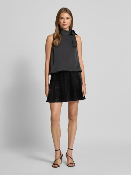 VERO MODA Minirok met pailletten, model 'SENSA' Zwart - 1