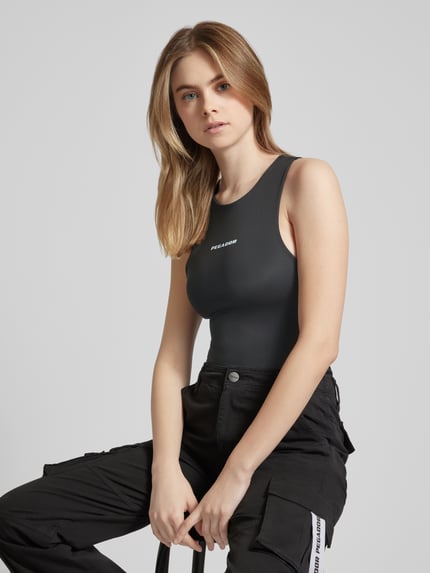 PEGADOR Body z nadrukiem z logo model ‘MAYA’ Czarny 3