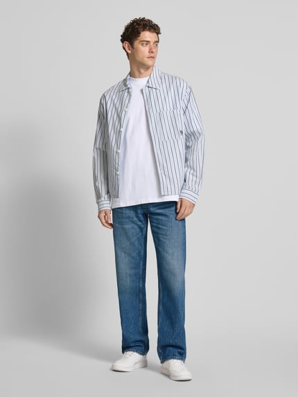 Calvin Klein Jeans Straight Fit Jeans aus reiner Baumwolle im 5-Pocket-Design Jeansblau 1