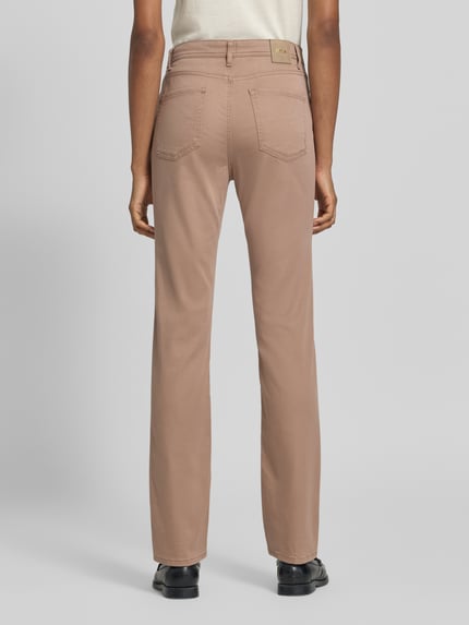 Brax Regular fit recht broek van mix van katoen en lyocell met mix van modal, katoen en elastaan model 'MARY' Taupe - 5