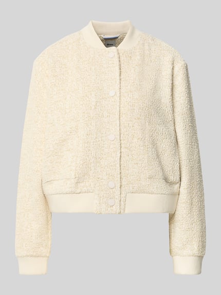 Brax Regular fit sweatjack met baseballkraag model 'BERNICE L' Offwhite - 2