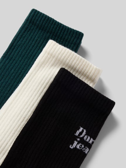 REVIEW Socken mit Label-Print im 3er-Pack Dunkelgruen 2