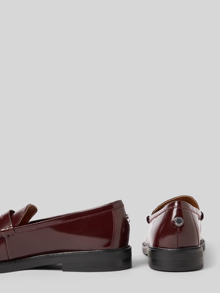 Steve Madden Mokasyny z fakturowaną podeszwą model ‘Adison’ Bordowy 2