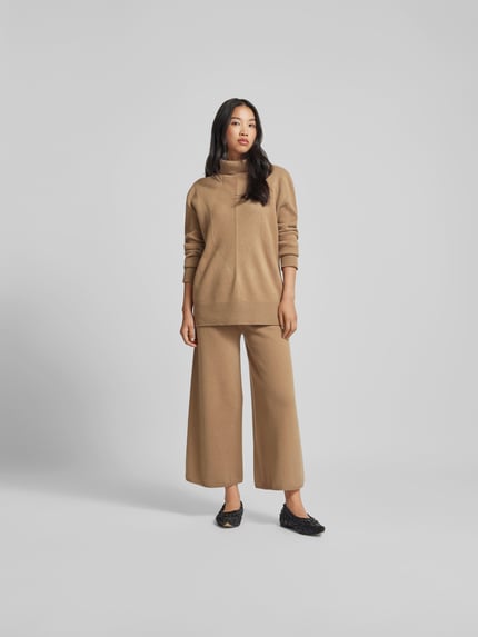 Joseph Stoffen broek met elastische band Lichtbruin - 1