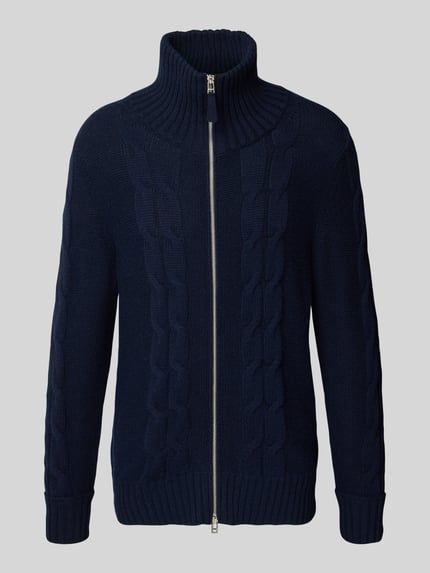 FTC Cashmere Strickjacke aus Baumwoll-Kaschmir-Mix Marine 2