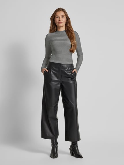 Emporio Armani Strickpullover mit Effektgarn Hellgrau 1