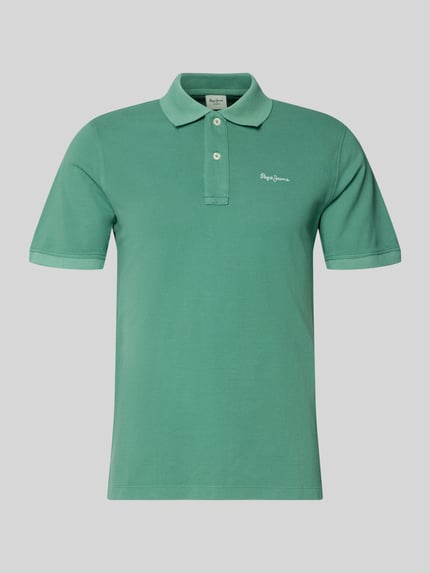 Pepe Jeans Regular Fit Poloshirt aus reiner Baumwolle Modell 'OSCAR' Dunkelgruen 2