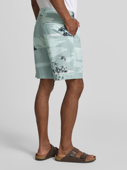 BOSS Orange Straight Leg Chinoshorts aus reiner Baumwolle Tuerkis 5