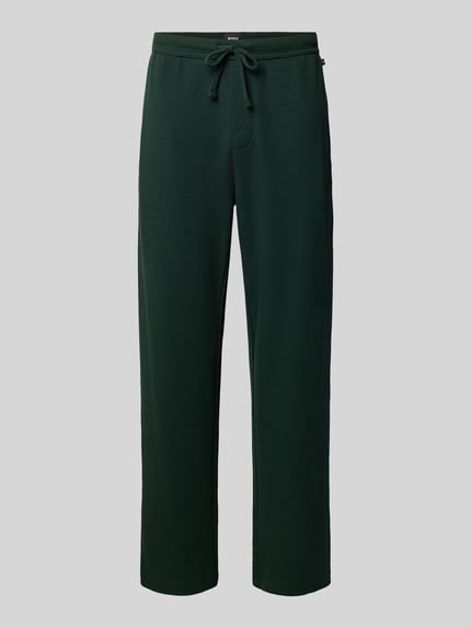 BOSS Regular Fit Sweathose aus Baumwoll-Mix Dunkelgruen 2
