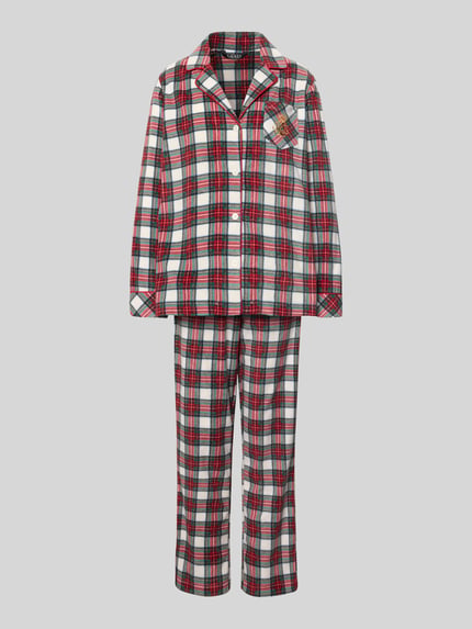 Lauren Ralph Lauren Pyjama mit Reverskragen Offwhite 1