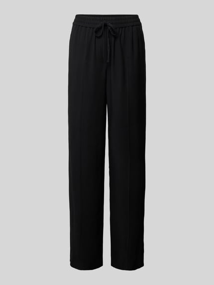 someday. Regular fit stoffen broek met vaste persplooien, model 'Contri' Zwart - 2