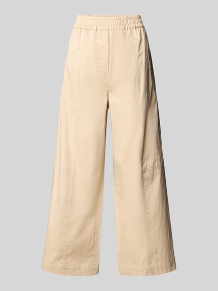 Weekend Max Mara Wide Leg Hose mit elastischem Bund Modell 'MILVA' Sand 2