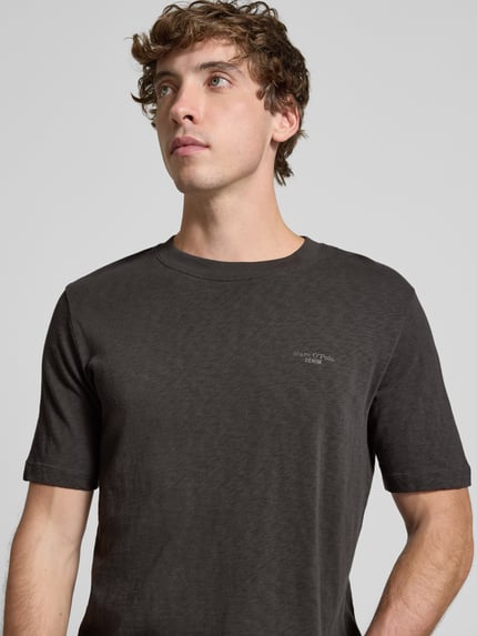Marc O'Polo DENIM Regular Fit T-Shirt aus reiner Baumwolle Mittelgrau 3