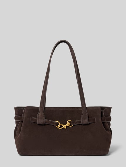 Handtasche aus echtem Leder mit Zier-Applikation Shop The Look MANNEQUINE