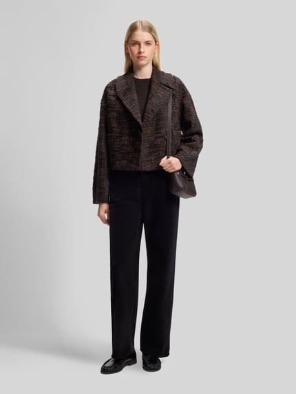 BOSS Pullover aus Wolle mit Feinstrickstruktur Dunkelbraun 1