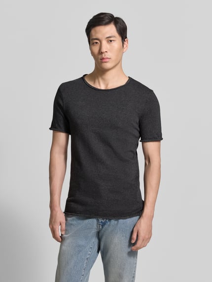 American Vintage Slim Fit T-Shirt mit Rundhalsausschnitt Modell 'Sonoma' Anthrazit 4