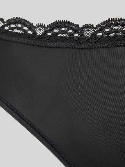 Calvin Klein Underwear String mit Label-Print Black 2